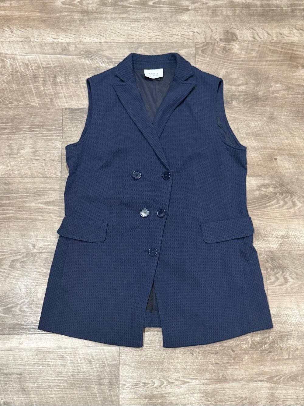 Akris Punto Womens Navy Blue Quilter Vest Size 10 Euc.